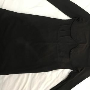 Black long sleeve fitted dress